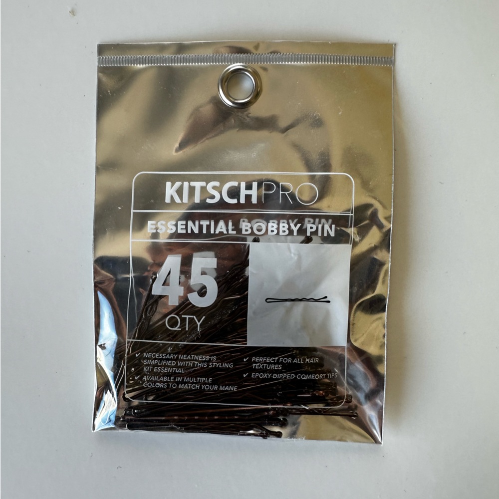 NWT KITSCH PRO. essential Bobby Pins - shade Brown